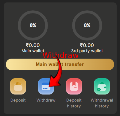 BDG Win Withdraw option